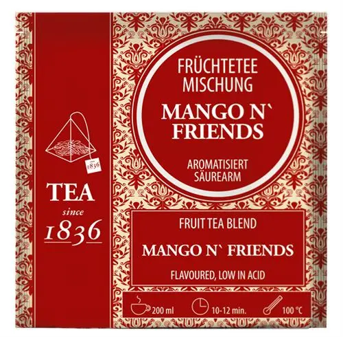 Infusion de Frutas de Mango, Caja de 50 Píramides