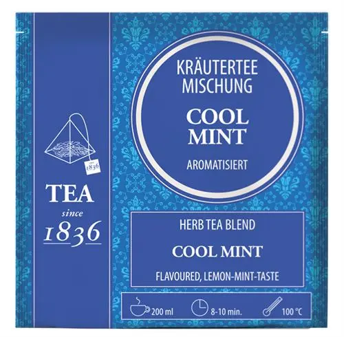 Infusión de Hierbas con Menta, Caja de 50 Píramides de Té en Bolsas