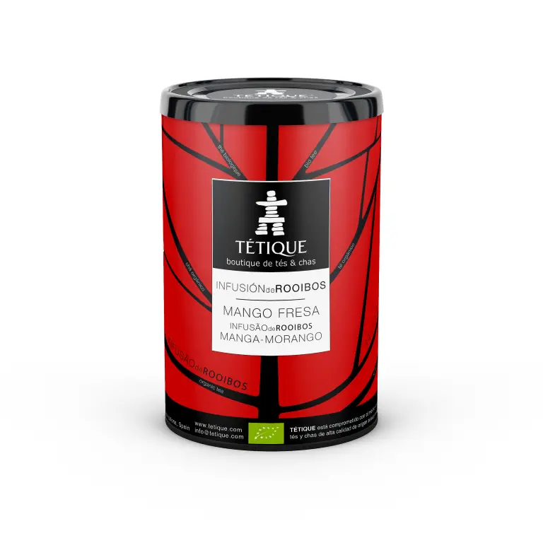 Infusión Rooibos Mango Fresa biológica a granel, 240 gr