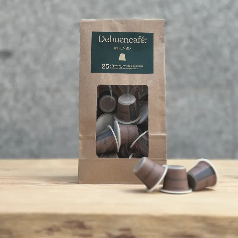 INTENSO - Bolsa 25 cápsulas compostables de café sostenible.