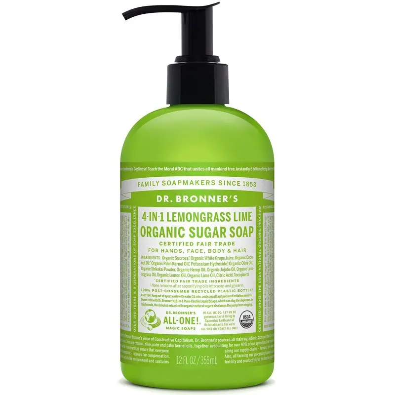 Jabon de Azucar Lemongras Lima 355ml Dr. Bronner's