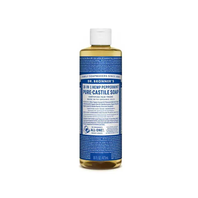 Jabon liquido de menta bio 475ml Dr. Bronner's