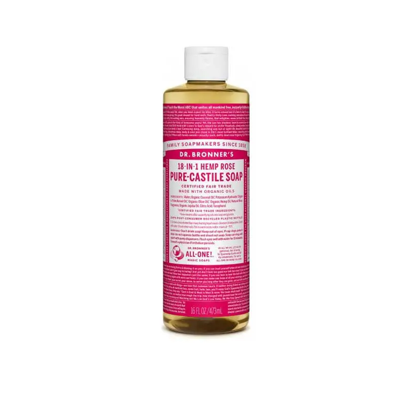 Jabon liquido de rosa bio 475ml Dr. Bronner's