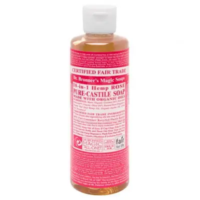 Jabon liquido rosa bio 240 ml Dr. Bronner's