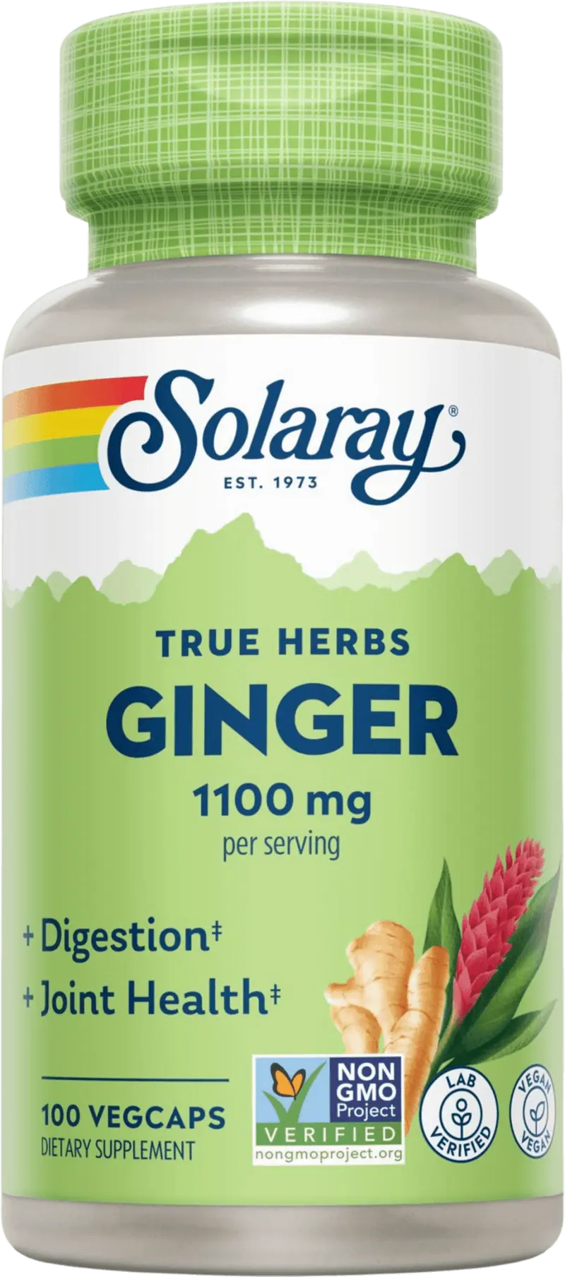 Jengibre - 1100mg - 100 vegácaps - Solaray