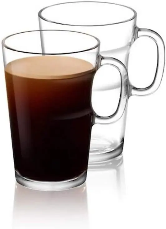Juego de 2 Vasos de Receta Nespresso View Collection (270 ml). Un set de dos tazas de cristal templado, ideales para tus preparaciones de café con leche como Latte o Cappuccino.
