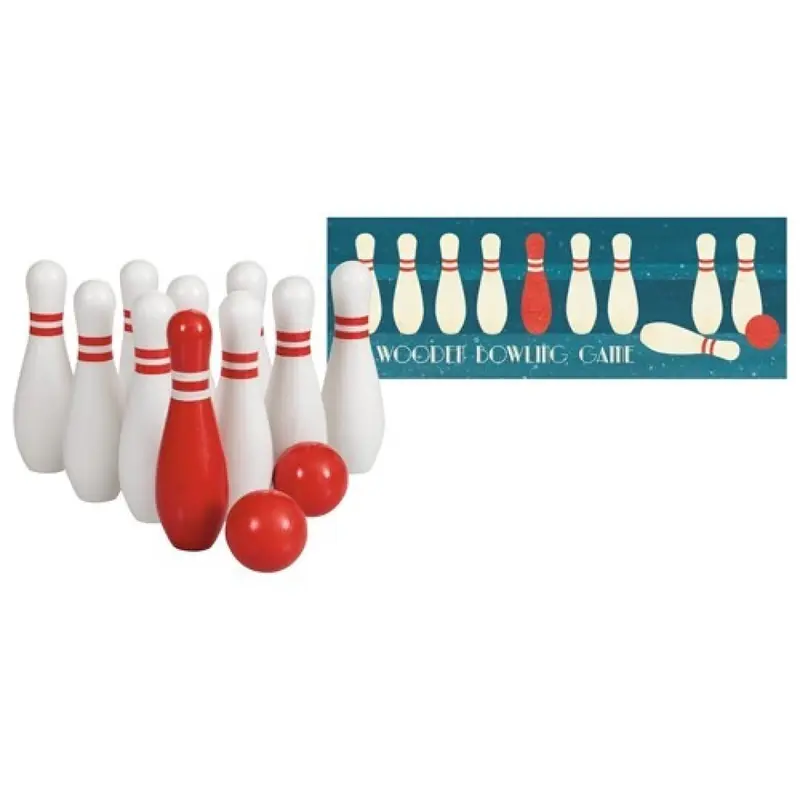 Juego de Bolos de Madera