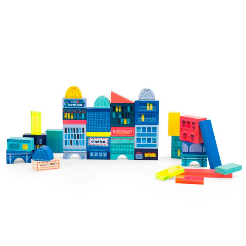 Juego de construcción ciudad 51 piezas