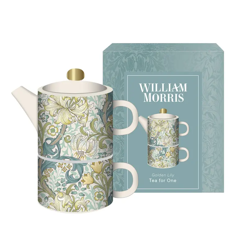 Juego de tetera y taza para uno William Morris Golden Lily