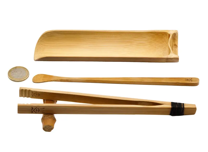 Juego de utensilios de té de bambú