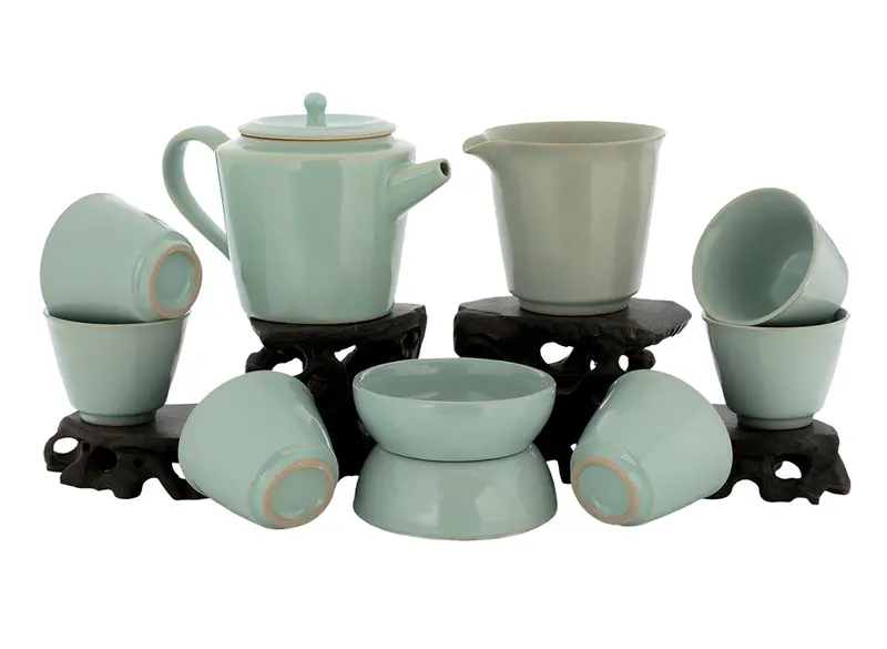 Juego para la ceremonia del té (9 artículos) # 91004, porcelana