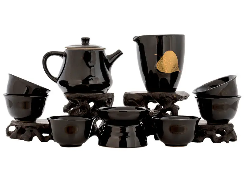 Juego para la ceremonia del té (9 artículos) # 91020, porcelana