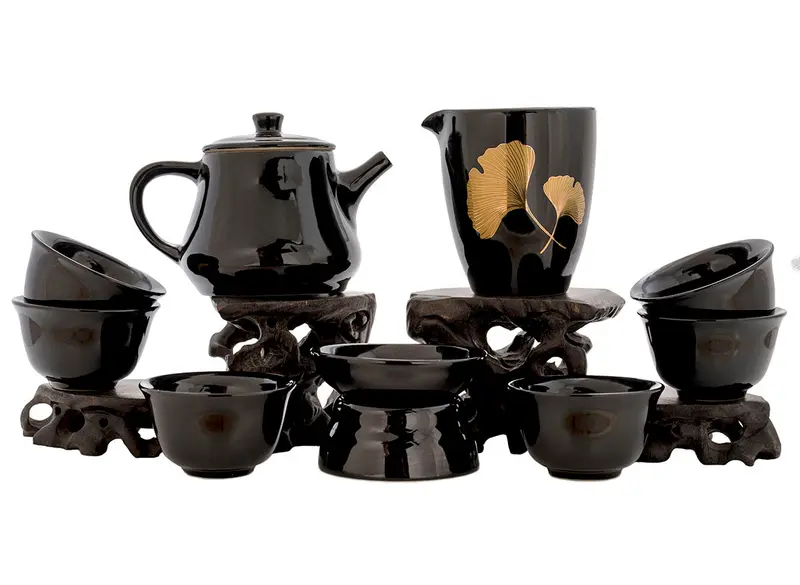 Juego para la ceremonia del té (9 artículos) # 91045, porcelana