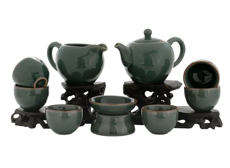 Juego para la ceremonia del té (9 artículos) # 91049, porcelana