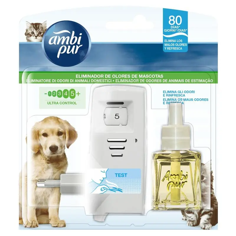 Kit de Inicio Ambi Pur Ambientador Eléctrico, fragancia Tatami Japonés (21,5 ml). Incluye difusor y recambio para crear un ambiente de armonía y frescor duradero.
