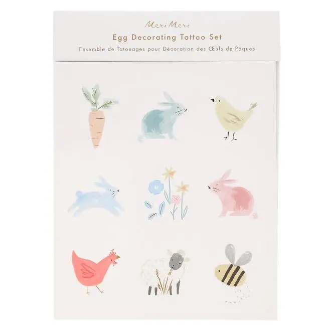 Kit de tatuaje para decorar huevos de conejito de primavera