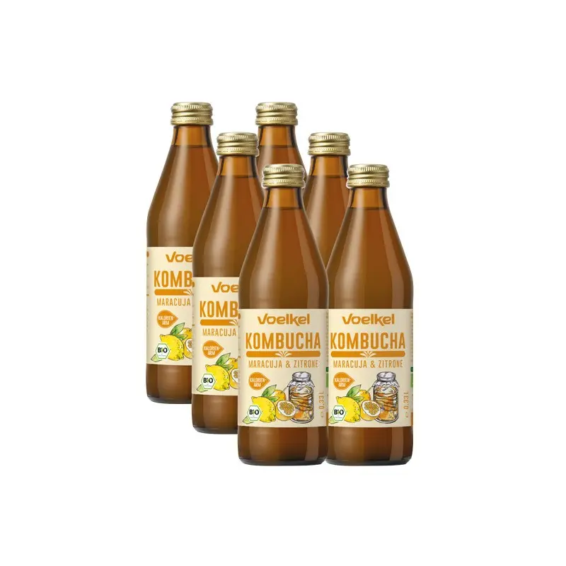 Kombucha maracuya y limon bio 6x330ml - Voelkel
