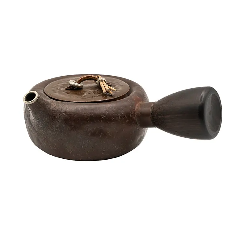 Kyusu de cobre hecho a mano con mango de madera n.º 95054, 200 ml