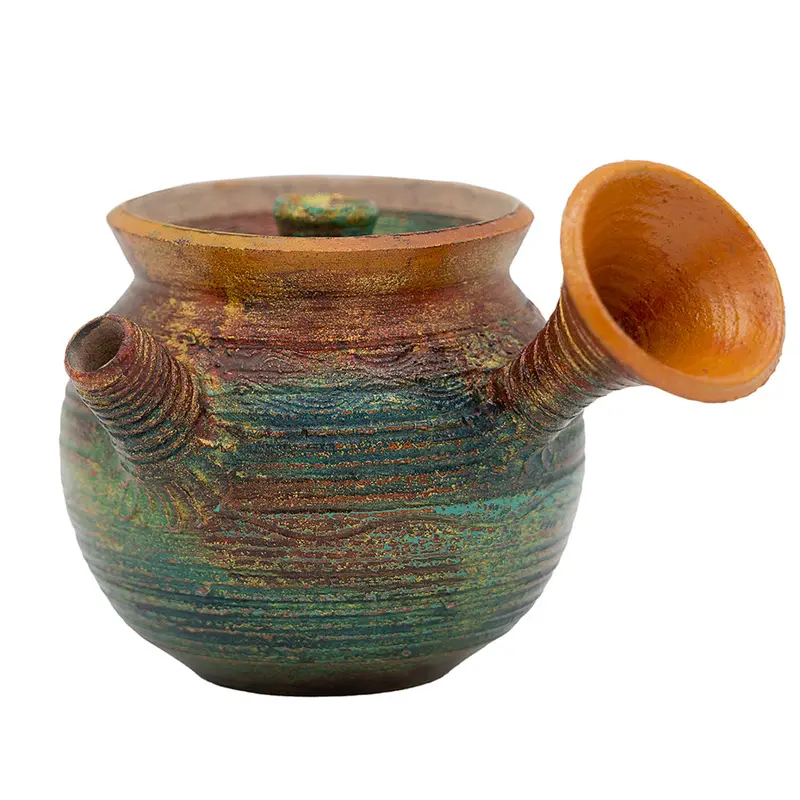 Kyusu “Opal Fire” con acabado Daqi Gongyi #94574, 145 ml