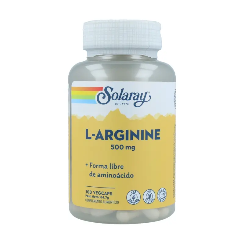 L-ARGININE 500 MG 100 CAP - SOLARAY