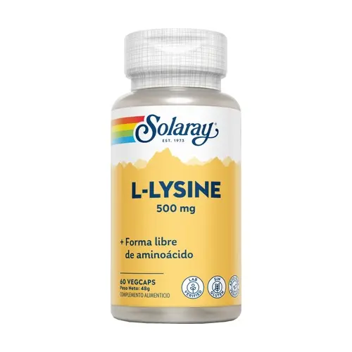 L-LYSINE 500mg 60caps - SOLARAY