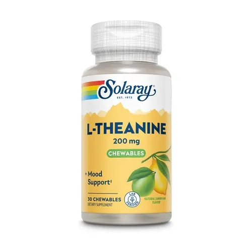 L-THEANINA 200mg - 30 COMPRIMIDOS MASTICABLES - SOLARAY