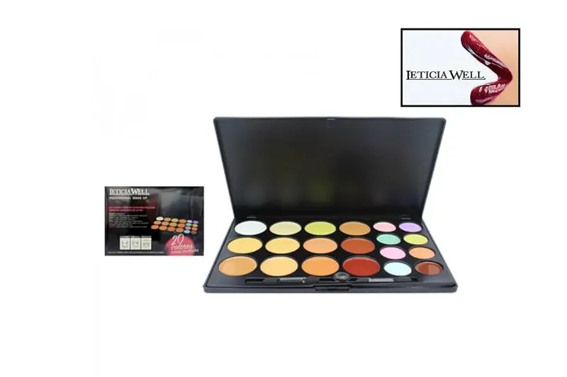 Leticia Well Paleta de Contouring y Correctores. Un kit de maquillaje profesional para camuflar imperfecciones, iluminar y esculpir el rostro para un acabado perfecto.
