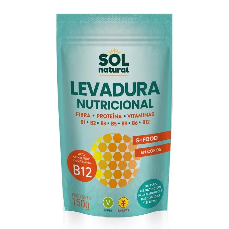 Levadura Nutricional con vit. B 12 150g Sol Natural