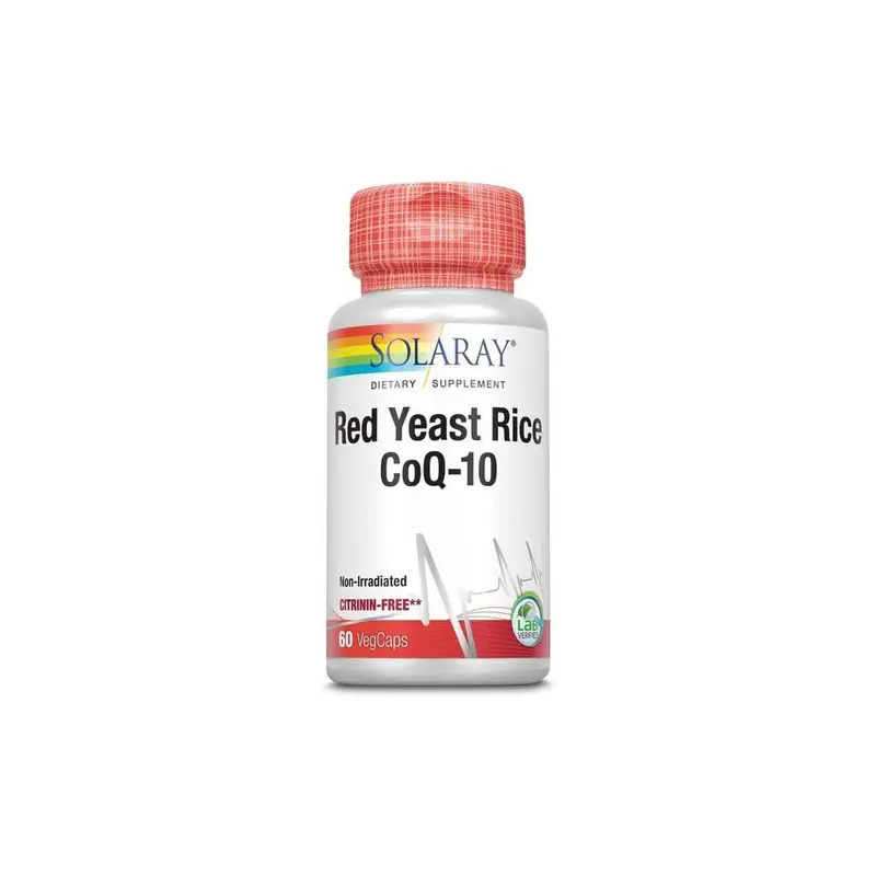 Levadura Roja de Arroz con Q10 - 60 vegecápsulas - Solaray