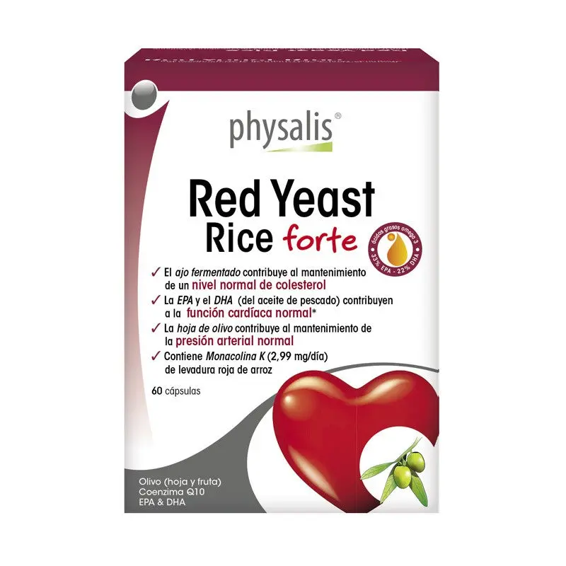 Levadura roja de arroz forte 60 cápsulas Physalis