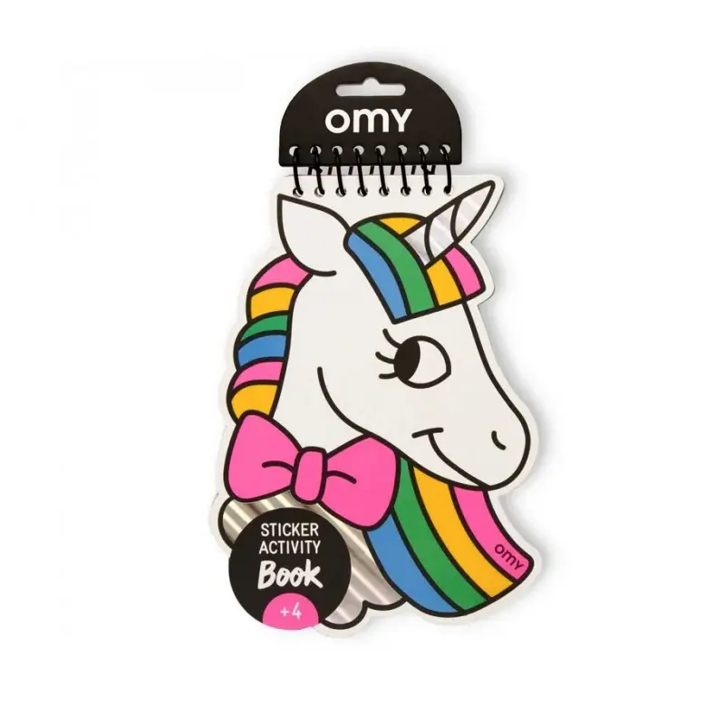 Libreta de pegatinas unicornio