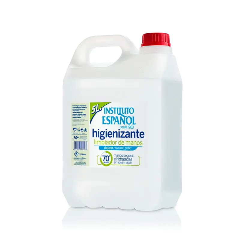 Limpiador Higienizante Bacteroline de Instituto Español, formato ahorro de 5 litros, una solución líquida de alta calidad para una limpieza y desinfección profunda.