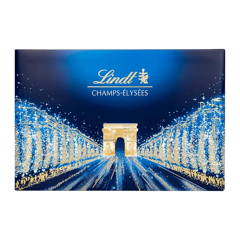 Lindt CHAMPS-ÉLYSÉES Caja de Regalo con Bombones Surtidos, 469g. La máxima expresión del arte chocolatero en una caja de pralinés premium, el regalo de prestigio para impresionar.