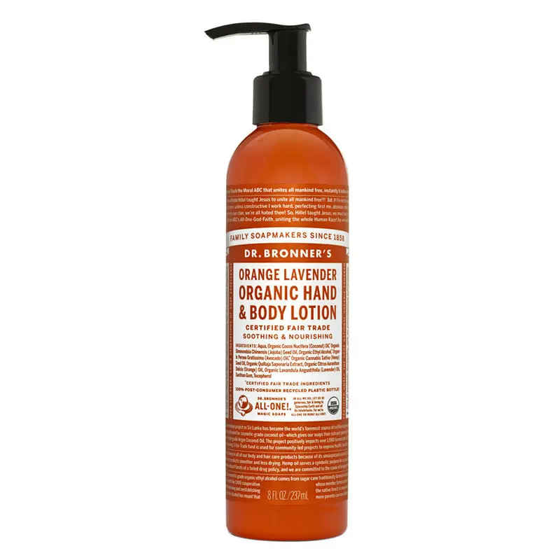 Locion de naranja y lavanda bio 240ml Dr.Bronner's