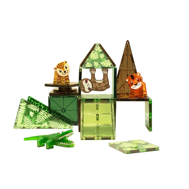 Magna-Tiles Clear Jungle Animals 25 piezas