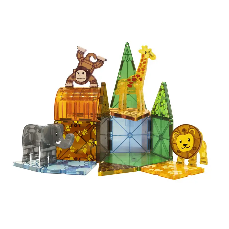 Magna-Tiles Clear Safari Animals 25 piezas