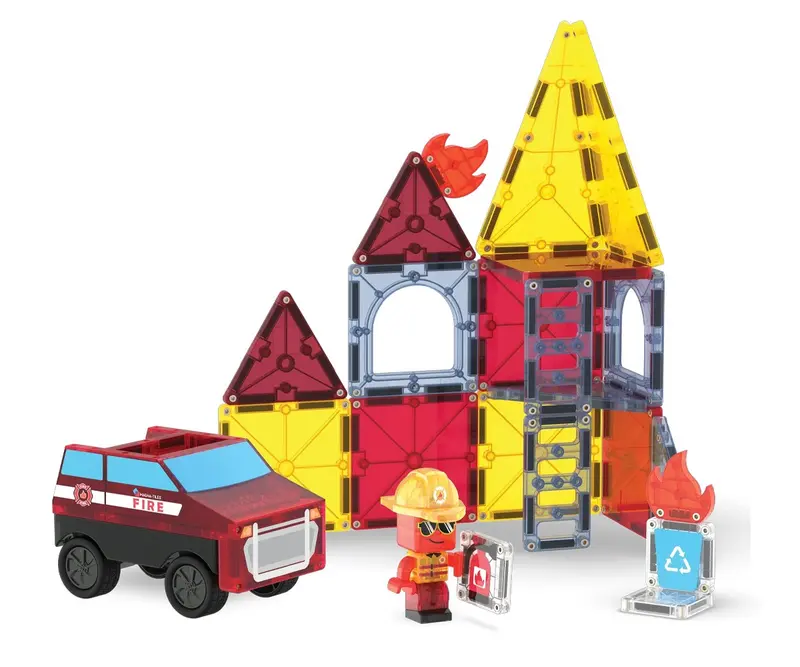 Magna-Tiles Fire Rescue 27 piezas
