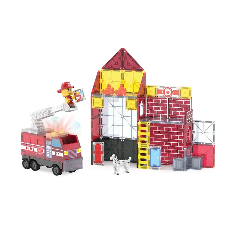 Magna-Tiles Fire Station 50 piezas
