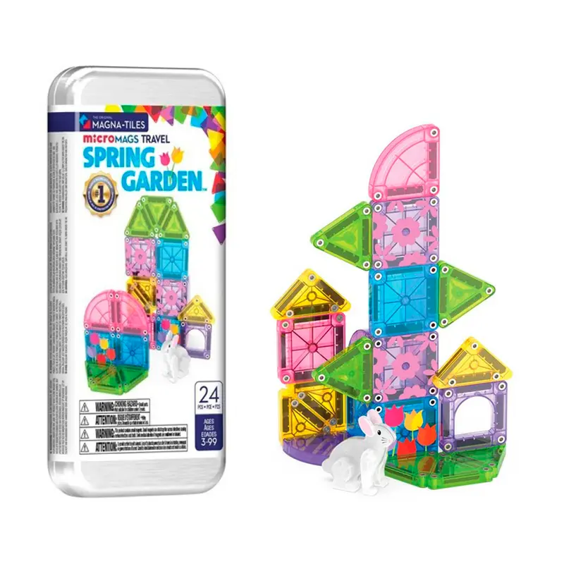 Magna-Tiles MicroMAGS de viaje - Spring garden