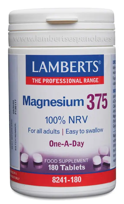 Magnesio 375- 180 Tabletas - LAMBERTS