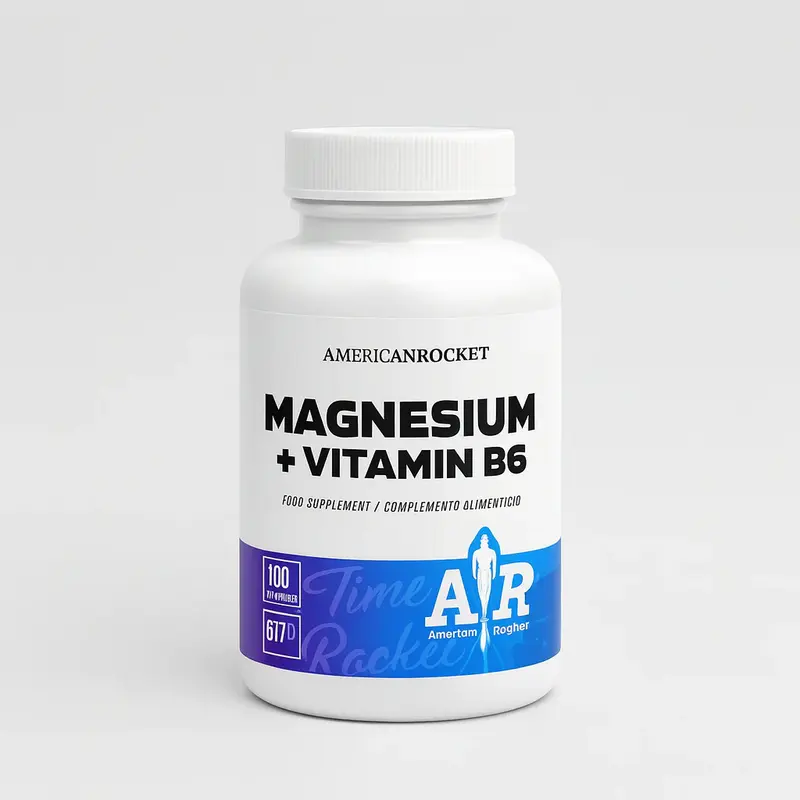 Magnesio + Vitamina B6 -American Rocket100 caps.