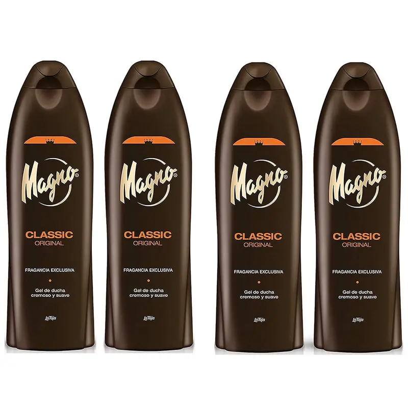 Magno Classic Gel de Ducha, 550ml. Disfruta del icono de la ducha en España, con su inconfundible fragancia a base de ámbar y notas florales que deja una sensación de limpieza y bienestar única.
