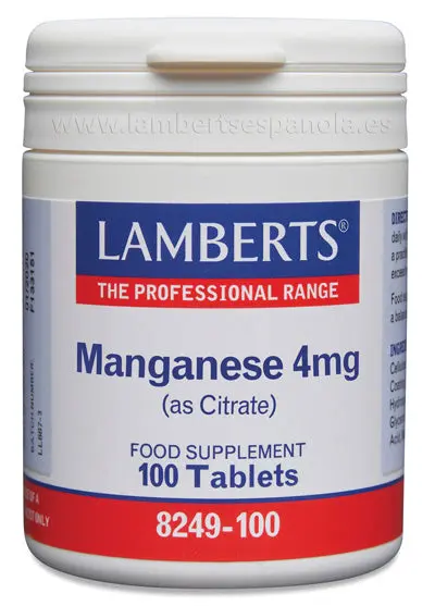 Manganeso 4 mg como Citrato. Mayor absorción