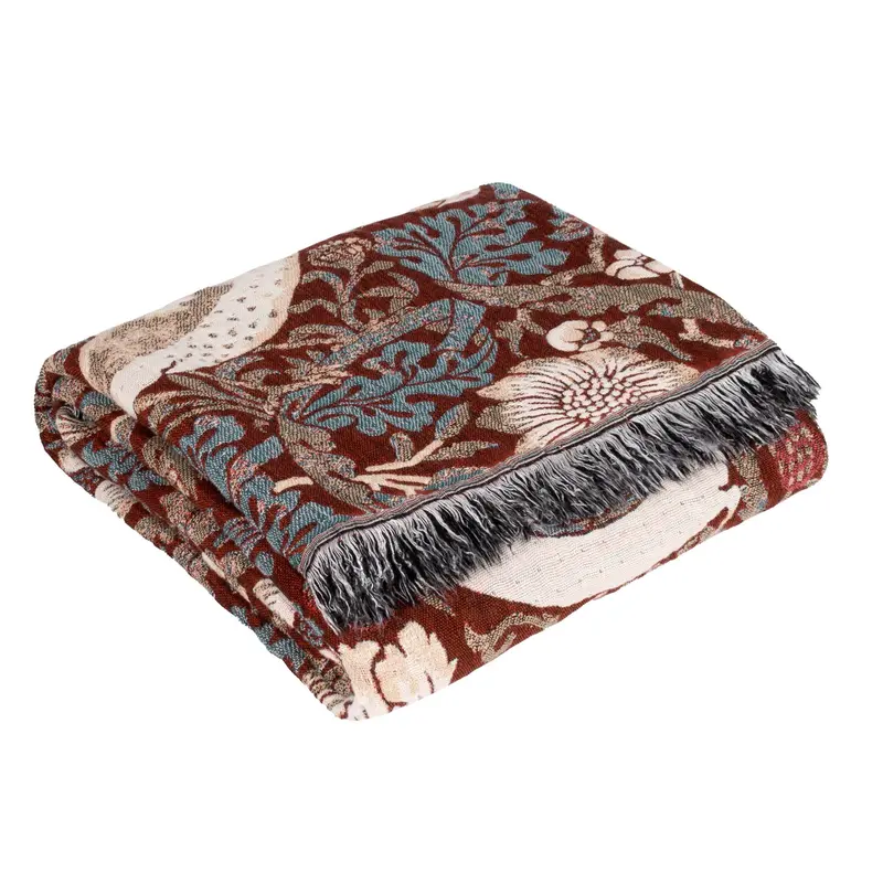 Manta jacquard Strawberry Thief