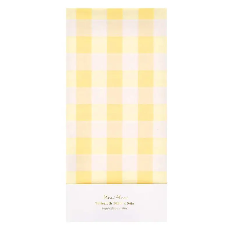 Mantel de Cuadros Vichy Amarillo