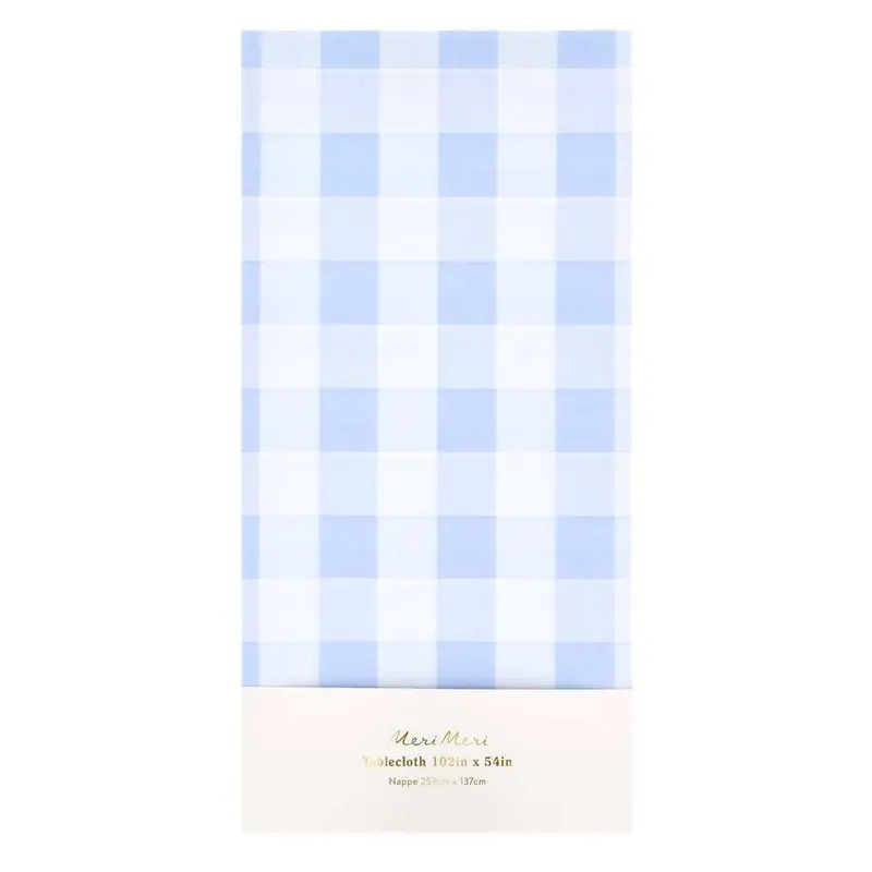 Mantel de Cuadros Vichy Azul