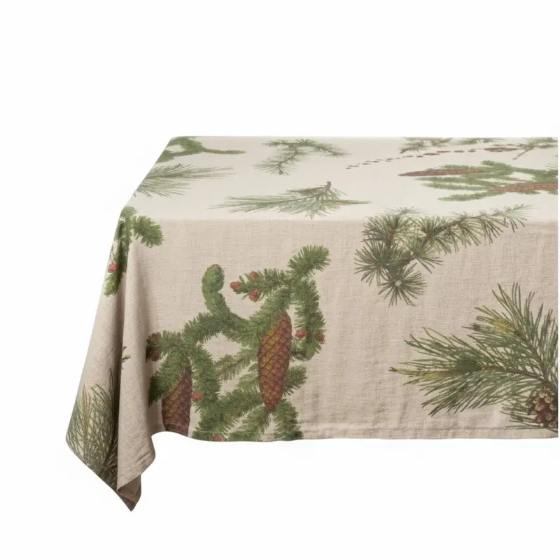 Mantel de lino "Shady Conifers" (170x250 cm)