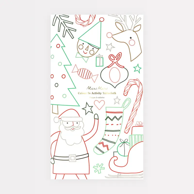 Mantel navideño para colorear