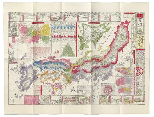 Map of Japan in Meiji (1886)