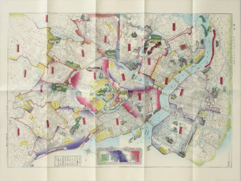 Map of Tokyo Ezu (1882)